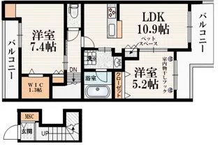 埼玉県幸手市南1【マンション】の間取り