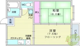 リバティハイツ南仙台【1階】の間取り