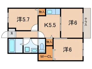 グリーンハイツ稲美野I【1階】の間取り