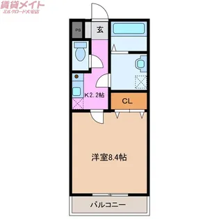 ヴィラオークス【2階】の間取り