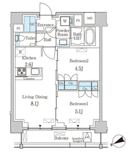 プリマリード南青山【5階】の間取り