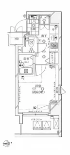 ガリシア早稲田【9階】の間取り