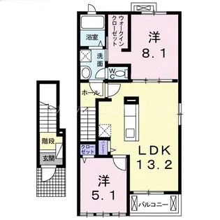 ウエストインレット【2階】の間取り