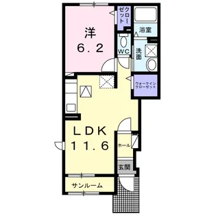 カーサ・コンフォルト【1階】の間取り