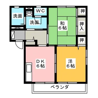 ブランエトワールA【2階】の間取り
