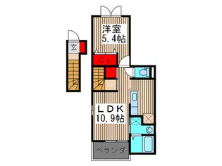 シャンドゥ フル-ルII【2階】の間取り