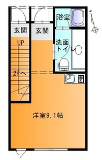 ユニテラス東原【1階】の間取り