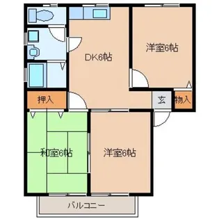 サングレース【1階】の間取り