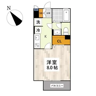 フリューリング【1階】の間取り