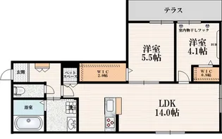 ベルツリー越谷【1階】の間取り