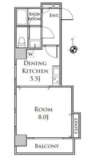 メゾンポメル小川【2階】の間取り