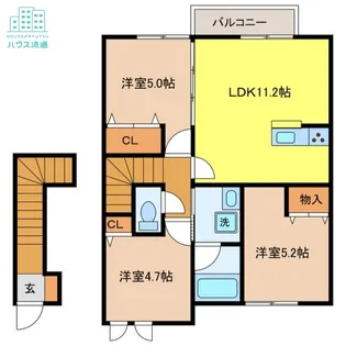 Porte bonheur【2階】の間取り