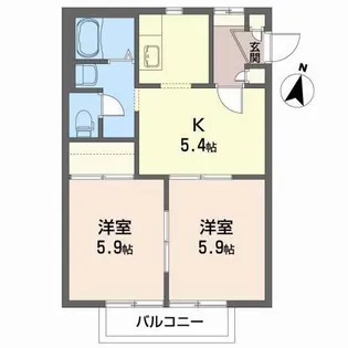 サンハイツ ヒロ【2階】の間取り