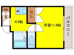 古門前丸美ビル【5階】の間取り