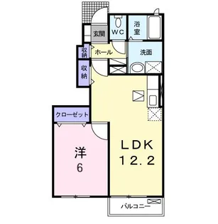 メゾンサンパティーク II棟【1階】の間取り