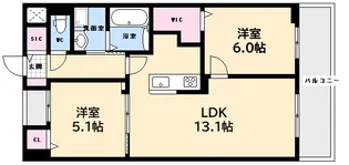 コレッソ・m【2階】の間取り