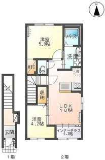 イリアス【2階】の間取り