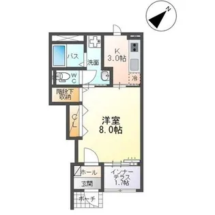 ポルテ・ボヌール【1階】の間取り