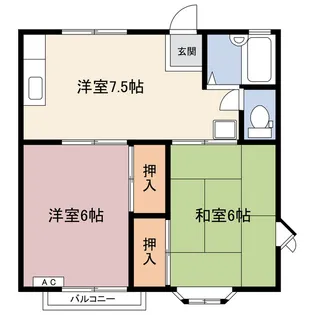 フローレルハイツ【2階】の間取り