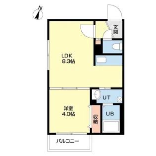 ラフィーネ学園前II【3階】の間取り