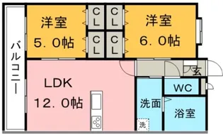 キャッスルコート【3階】の間取り