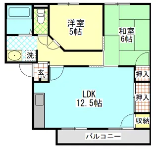 メゾン宮西【1階】の間取り