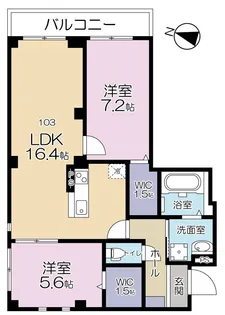 A.FLAT II【1階】の間取り