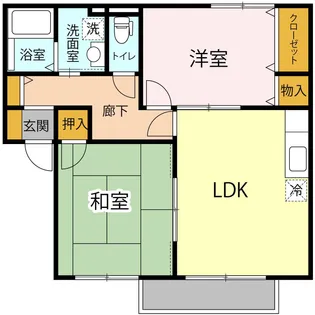 あかしや B【2階】の間取り