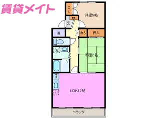 カーサブルーノ【4階】の間取り