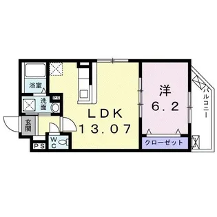 リ クラウド クルー【2階】の間取り