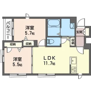 リラフォート【1階】の間取り