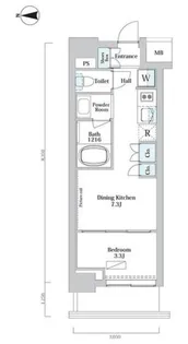 ウエリスアーバン中野坂上【4階】の間取り