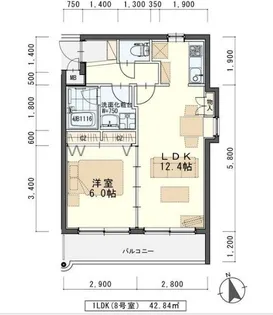 フローレンス【3階】の間取り
