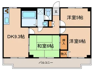 サングレ-ス砧【3階】の間取り