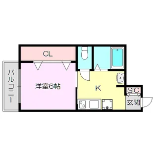 KOKOMOjs豊新【3階】の間取り
