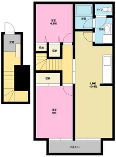 フローラル【2階】の間取り