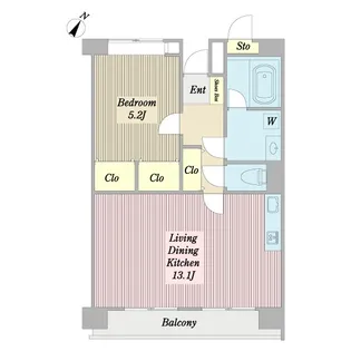 ビューバレー三ツ沢【5階】の間取り