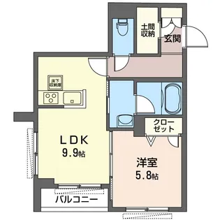 グラティチュード【1階】の間取り