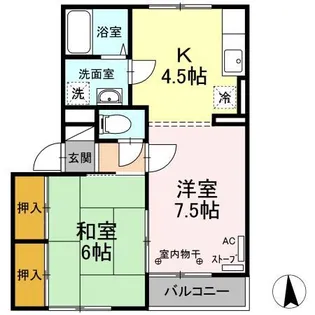 グリーンライフ桂木 B【1階】の間取り