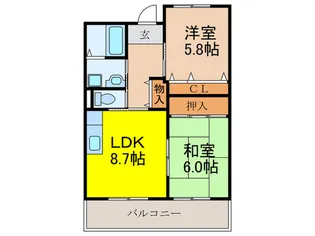 OPH千里佐竹台2棟・3棟【8階】の間取り