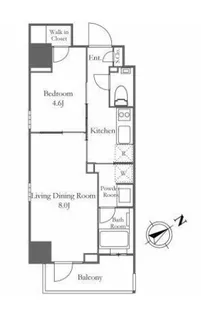 ザ・パークワンズ目黒不動前【5階】の間取り