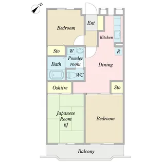 グランヒルみずほ【4階】の間取り