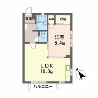 ボン・エスポアールE【1階】の間取り