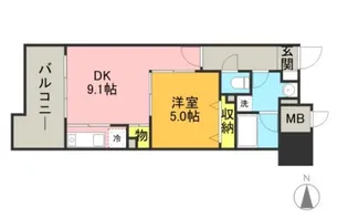 キルンズ博多駅南【13階】の間取り