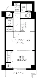 メインステージ広尾【3階】の間取り