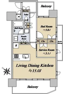 プレシス品川【3階】の間取り