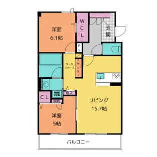 シャーメゾン加納南陽【2階】の間取り