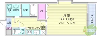 セレーナ宮城野【3階】の間取り