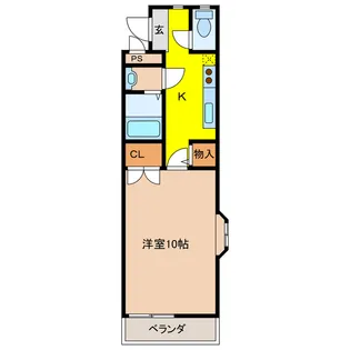 マンション勝野【2階】の間取り