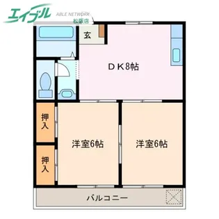 コーポシンワ【1階】の間取り